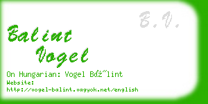 balint vogel business card